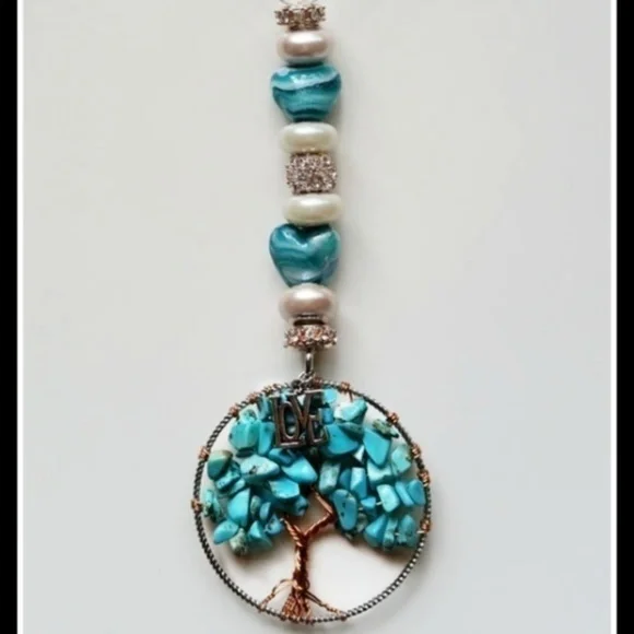 Family Tree with Love Rear View Mirror Hanger - Picture 2 of 3